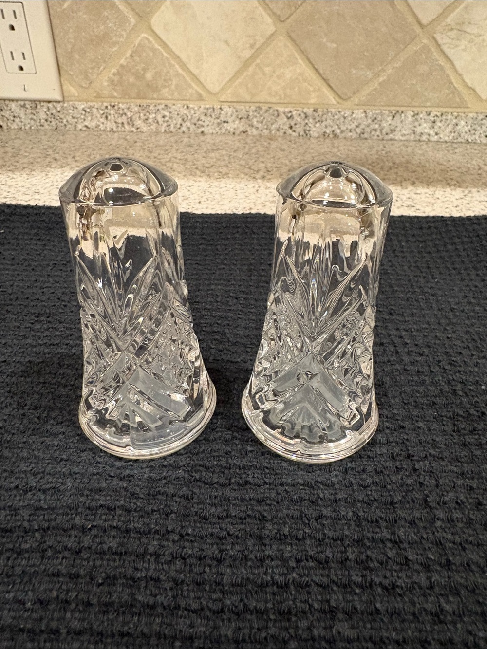 Cristal d'Arques Masquerade Crystal Salt & Pepper Shakers Set of 2
